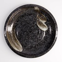 Arahake Large Round Plate 24.8x3.5cm Bk/Br 21614 4/24