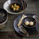 Arahake Large Round Plate 24.8x3.5cm Bk/Br 21614 4/24