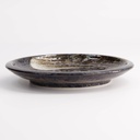 Arahake Round Plate 14x2.2cm Bk/Br 21615 6/72