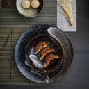 Arahake Round Plate 14x2.2cm Bk/Br 21615 6/72