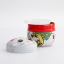 Tea Container S.S. 8.6x8.4cm 100gr Lucky Cat White 18SC1W 1/100