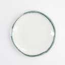Garden Collection Round Plate 17.5x1.5cm Green Rim