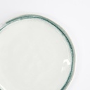 Garden Collection Round Plate 17.5x1.5cm Green Rim