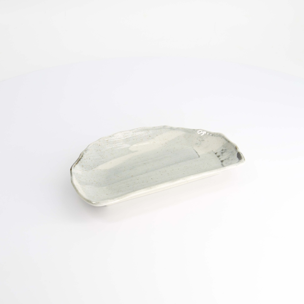 Mino Craft Plate 21x13x3.5cm Light Blue/White TA-15 6/48