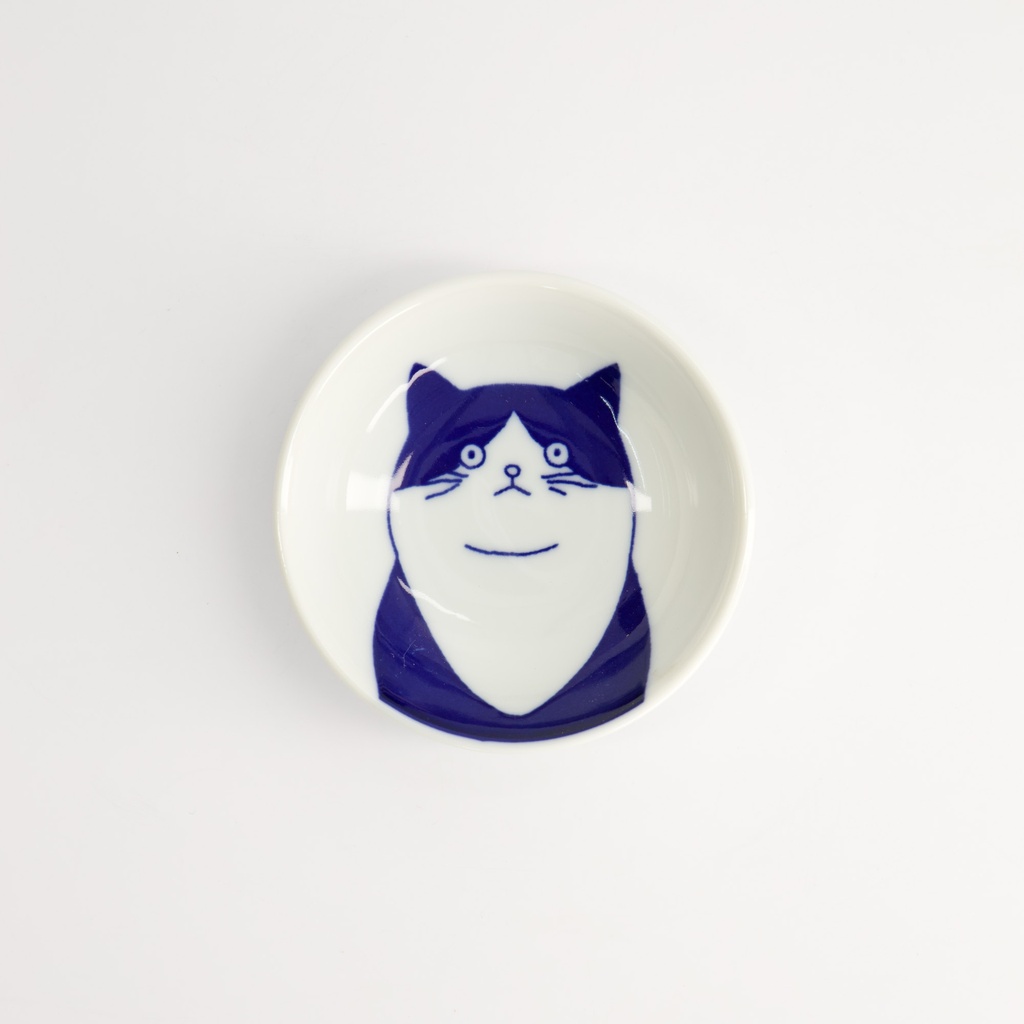 Kawaii Sauce Dish Cat Hachiware 9x2.7cm BL/WH TA-18 12/192