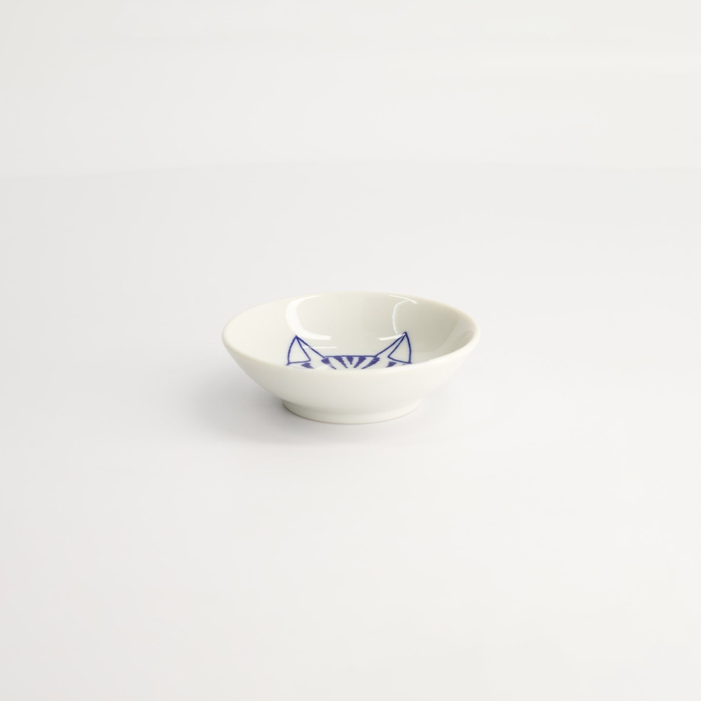 Kawaii Sauce Dish Cat Dora 9x2.7cm BL/WH TA-19 12/192