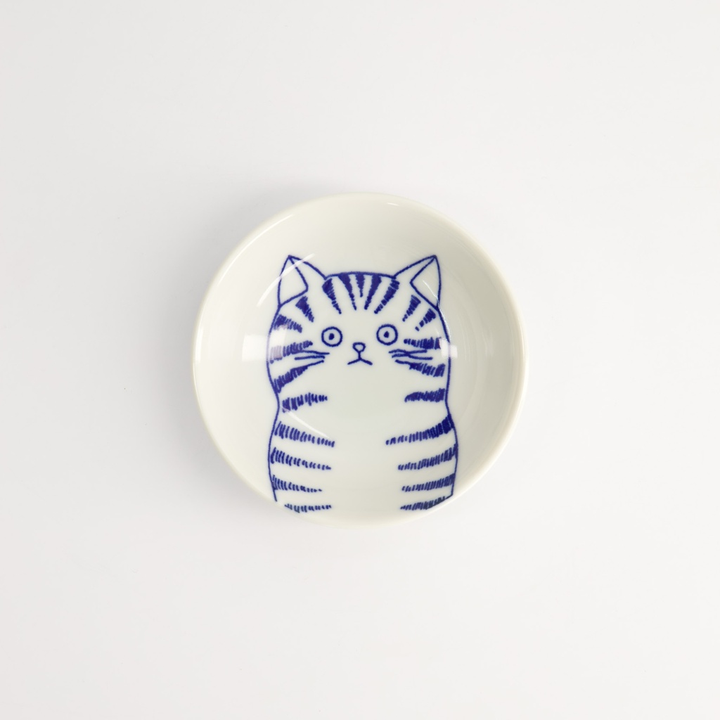 Kawaii Sauce Dish Cat Dora 9x2.7cm BL/WH TA-19 12/192