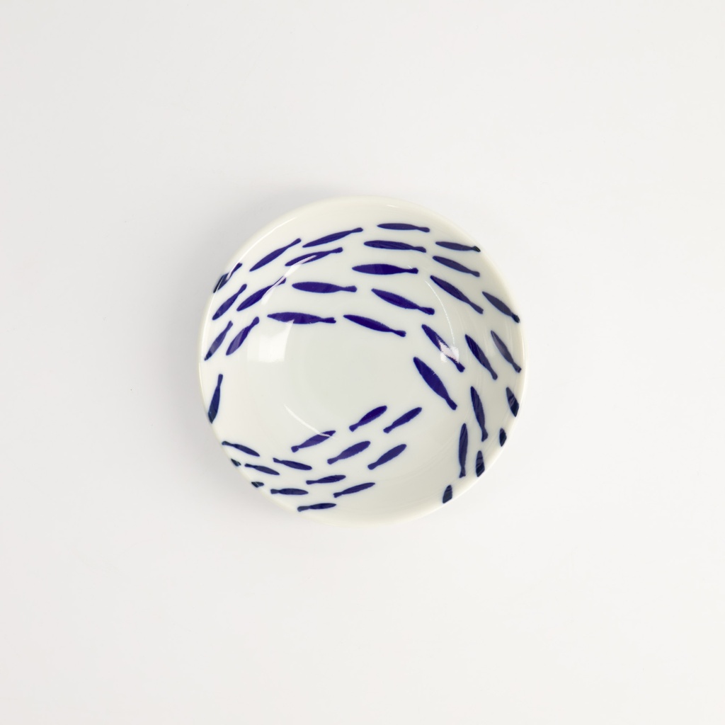 Kawaii Sauce Dish Fish 9x2.7cm BL/WH TA-22 12/192