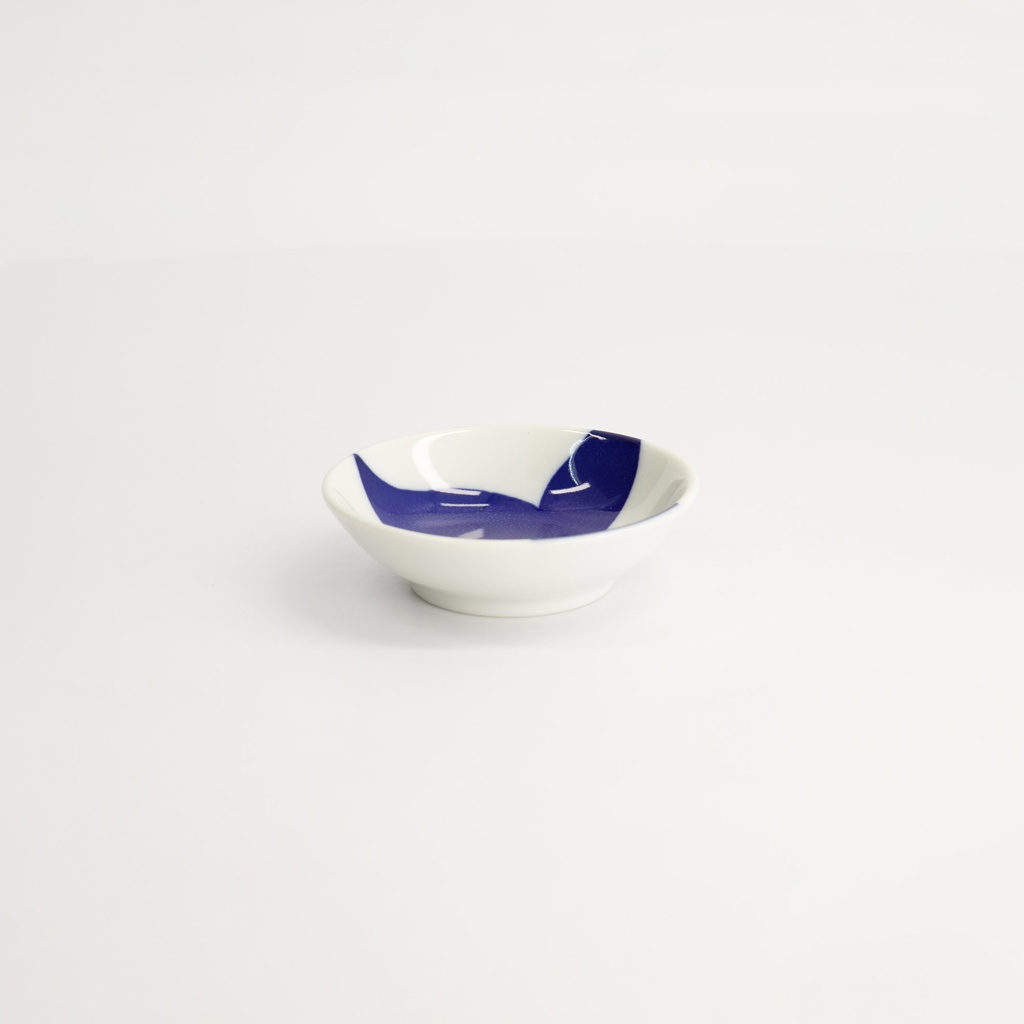 Kawaii Sauce Dish Whale 9x2.7cm BL/WH TA-25 12/192