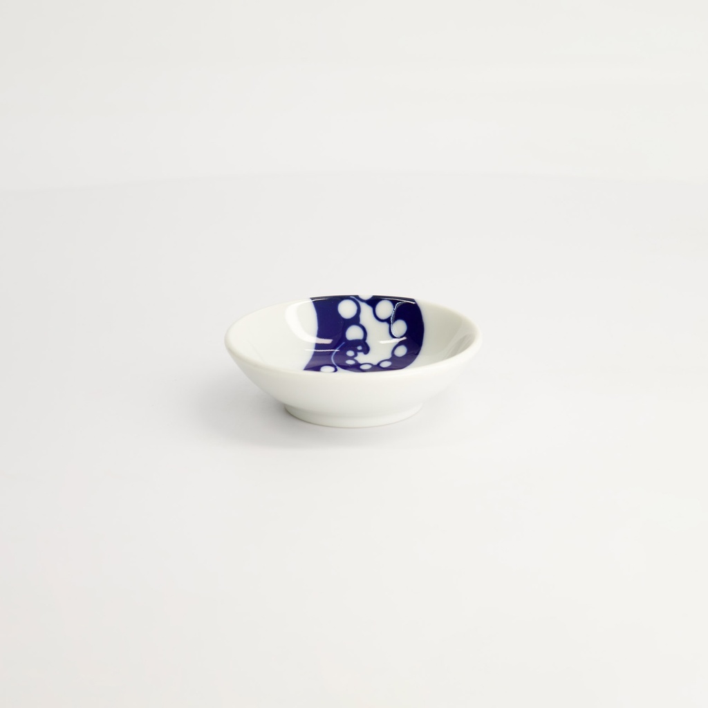 Kawaii Sauce Dish Octpus 9x2.7cm BL/WH TA-26 12/192