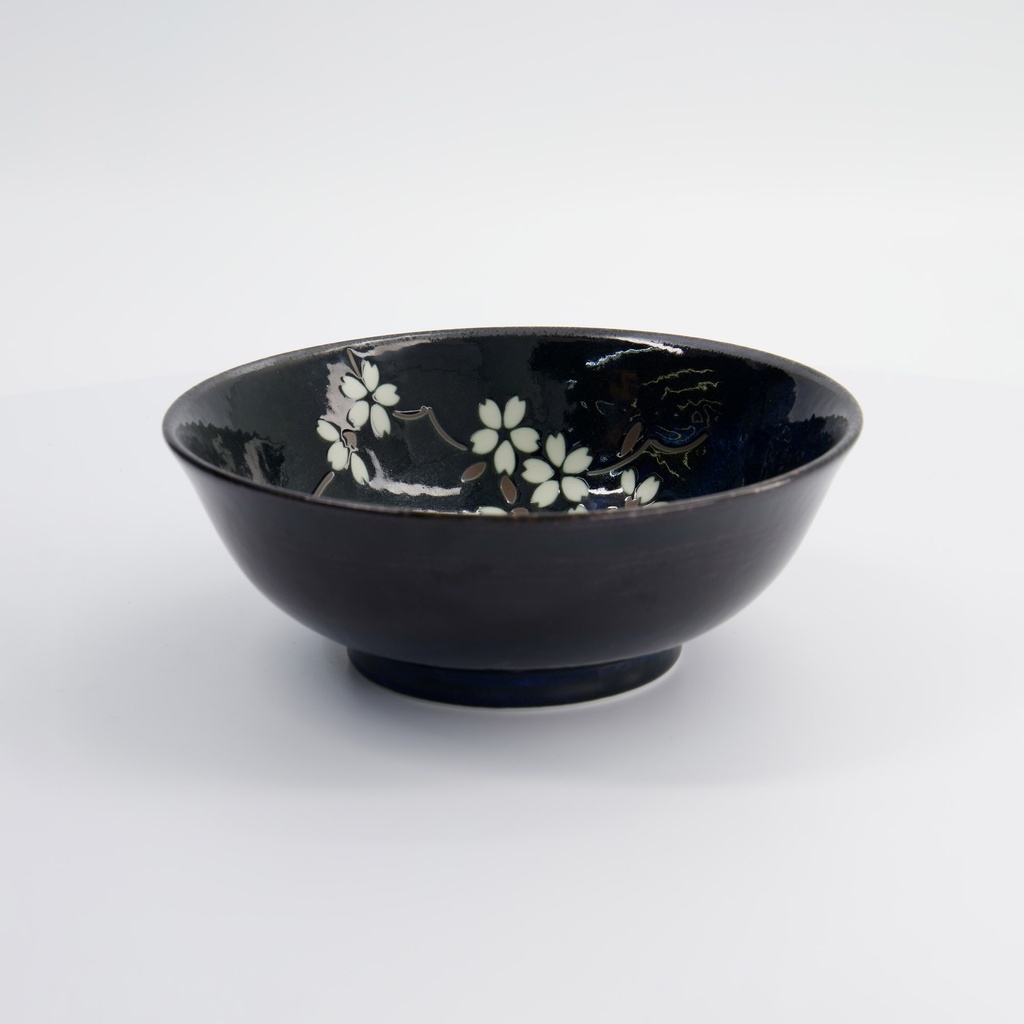 Cobalt Blue Sakura Ramen Bowl 19.5x7.5cm 22110 5/40