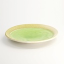 Mino Craft Round Plate 24.7x3cm Green 3/18