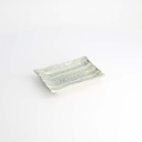 Mino Craft Plate 15.5x11x2.5cm Light Blue/White KA-54 12/96