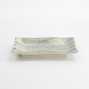 Mino Craft Plate 15.5x11x2.5cm Light Blue/White KA-54 12/96