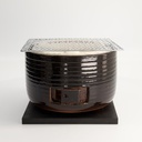 Konro Grill Diatomite 21.5x15.5cmh C-3 Made in Japan 1/4