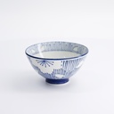 Sakura Stripe Rice Bowl 12.5x6.5cm 350ml Blue 5/120