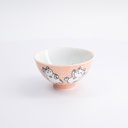Kawaii Rice Bowl Karakusa Lucky Cat 11.5x6.2cm 300ml Orange 5/120