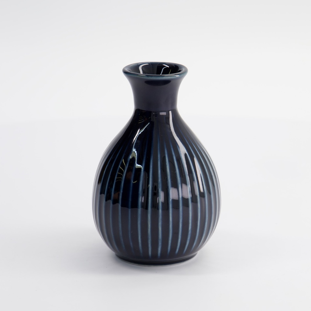Sake Bottle 8x12cm 250ml Navy KA-72 6/60