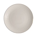 Nippon White Gold Rim Coupe Plate 30.5x3.4cm Stripe 1/18