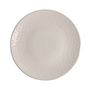 Nippon White Gold Rim Coupe Plate 25.5cm Stripe 6/48