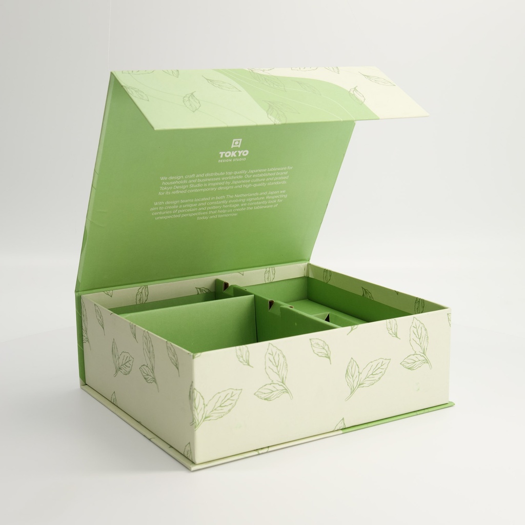 Paper Giftbox 28B 23.3x20.7x8cm Matcha Green 4pcs Giftset 24396