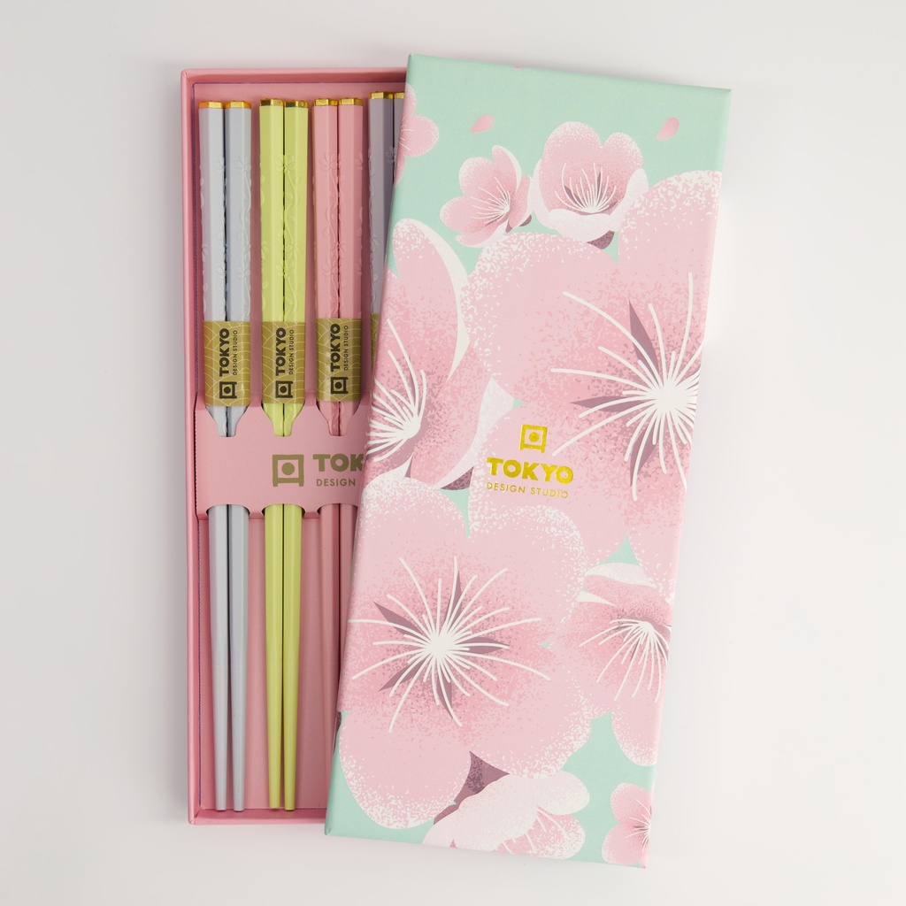 Chopstick Giftset/5 Pink Sakura A45-P57 22351 1/100