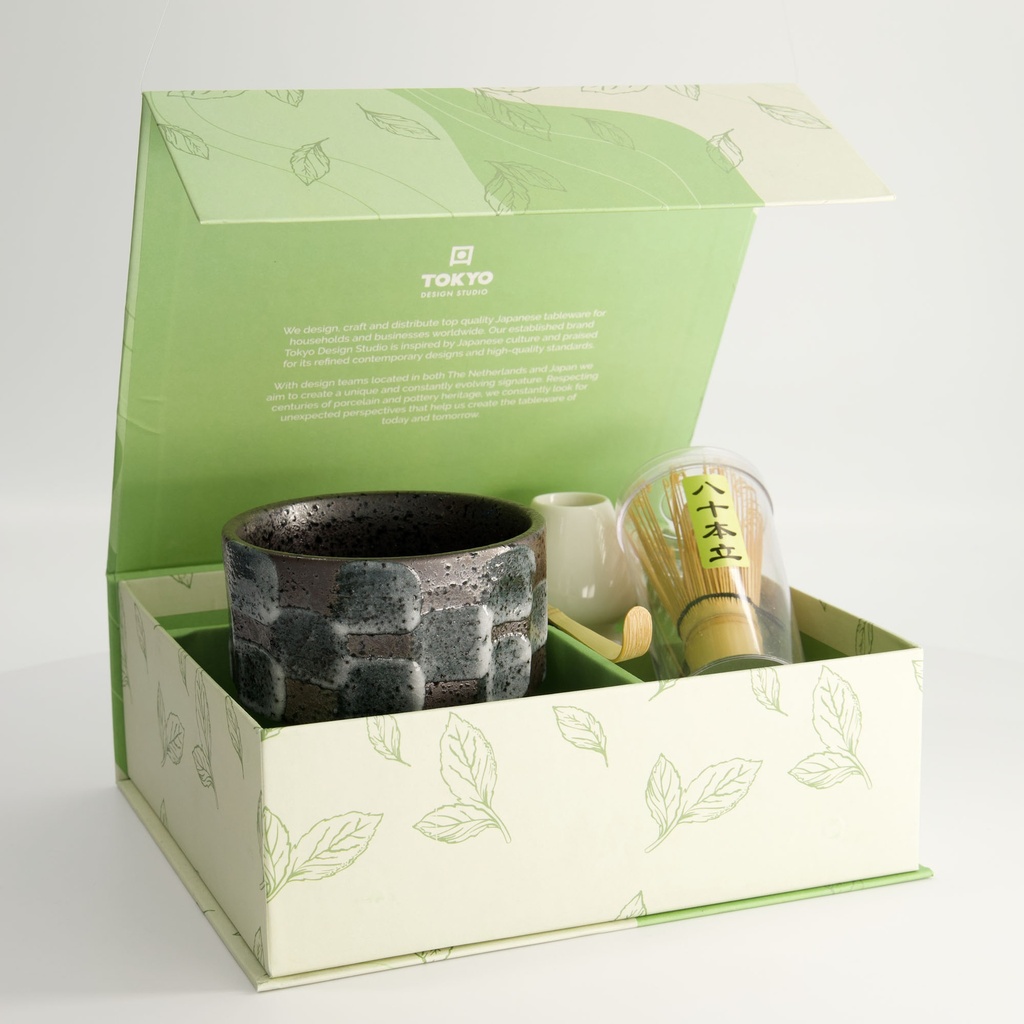 Matcha Giftset Kanegin Grey E 11x8cm 4pcs 33004 1/12