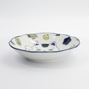 Kawaii Lucky Cat Neko Pasta Plate Blue 21x5cm 4/32