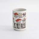 Cup Emboss Sushi 7.2cmx10.2cm 260ml C3-6 6/60