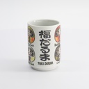 Cup Emboss Daruma 7.2cmx10.2cm 260ml 6/60