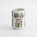 Cup Emboss Lucky Cats 7.2cmx10.2cm 260ml 6/60