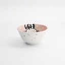 Kawaii Animals Rice Bowl Pink 12x6.4cm 300ml 000856 6/72