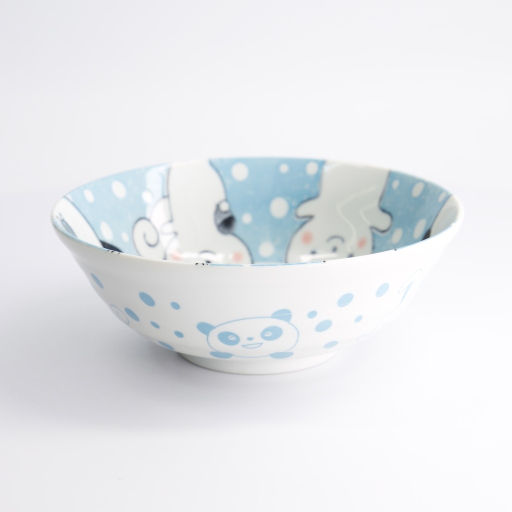 Kawaii Animals Ramen Bowl Blue 21x7.8cm 1000ml 33023 3/36