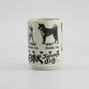 Cup Emboss Japanese Dogs 7.2cmx10.2cm 260ml C3-27 6/60