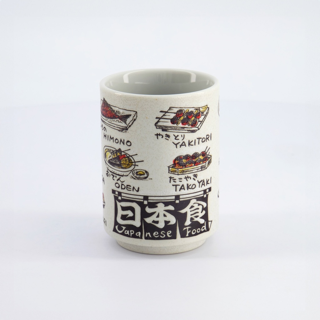 Cup Emboss Japanese Food 7.2cmx10.2cm 260ml C3-37 6/60