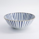 Natsu Tokusa Ramen Bowl 21x7.8cm 1000ml Blue/White 22328 3/36