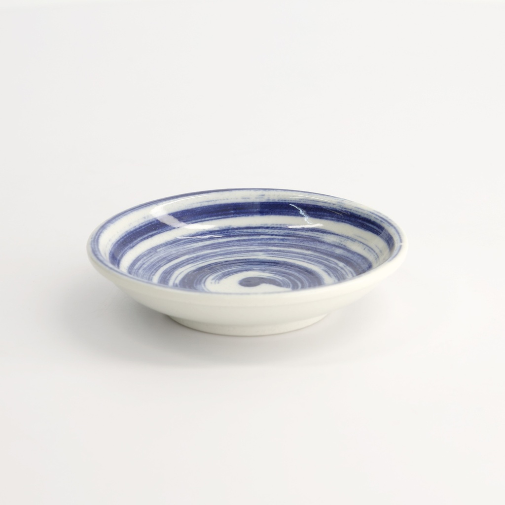 Sauce Dish 9x2cm Swirl Blue TA-55 12/192