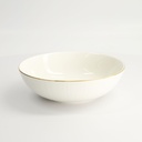 Nippon White Gold Rim Bowl 21x6.3cm 1100ml Lines 3/18