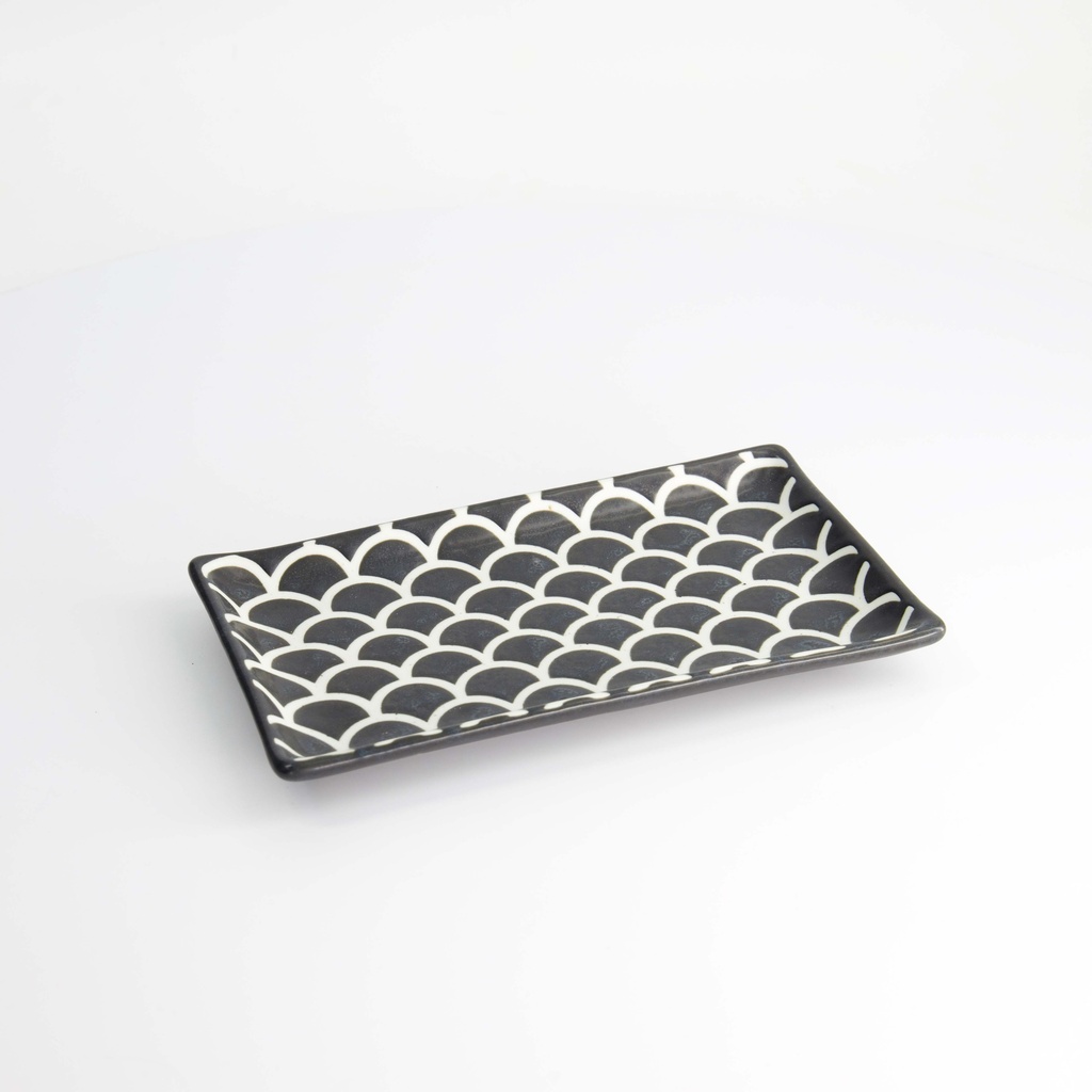 Onyx Noir Mermaid Design Plate 22x13x2cm 6/48