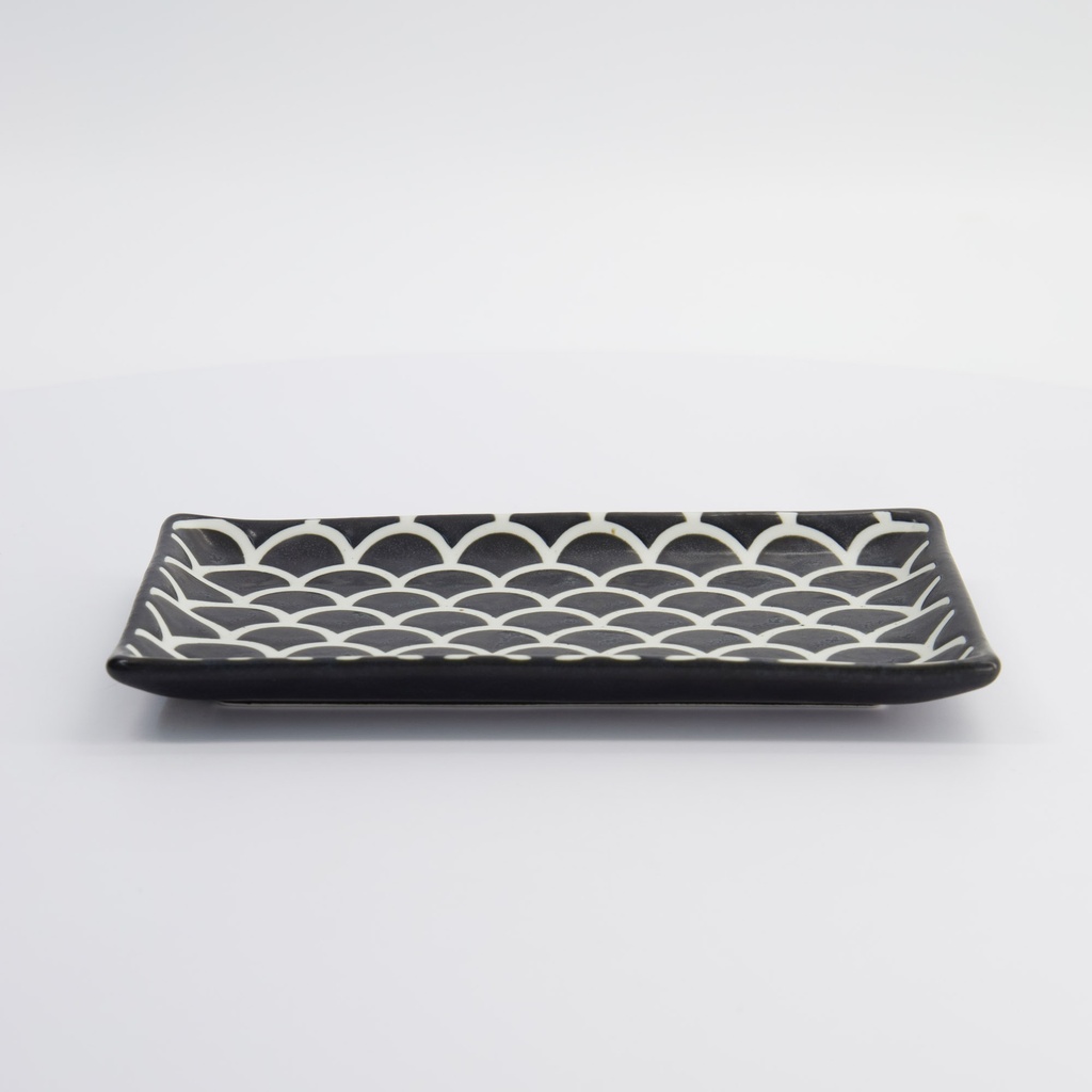 Onyx Noir Mermaid Design Plate 22x13x2cm 6/48