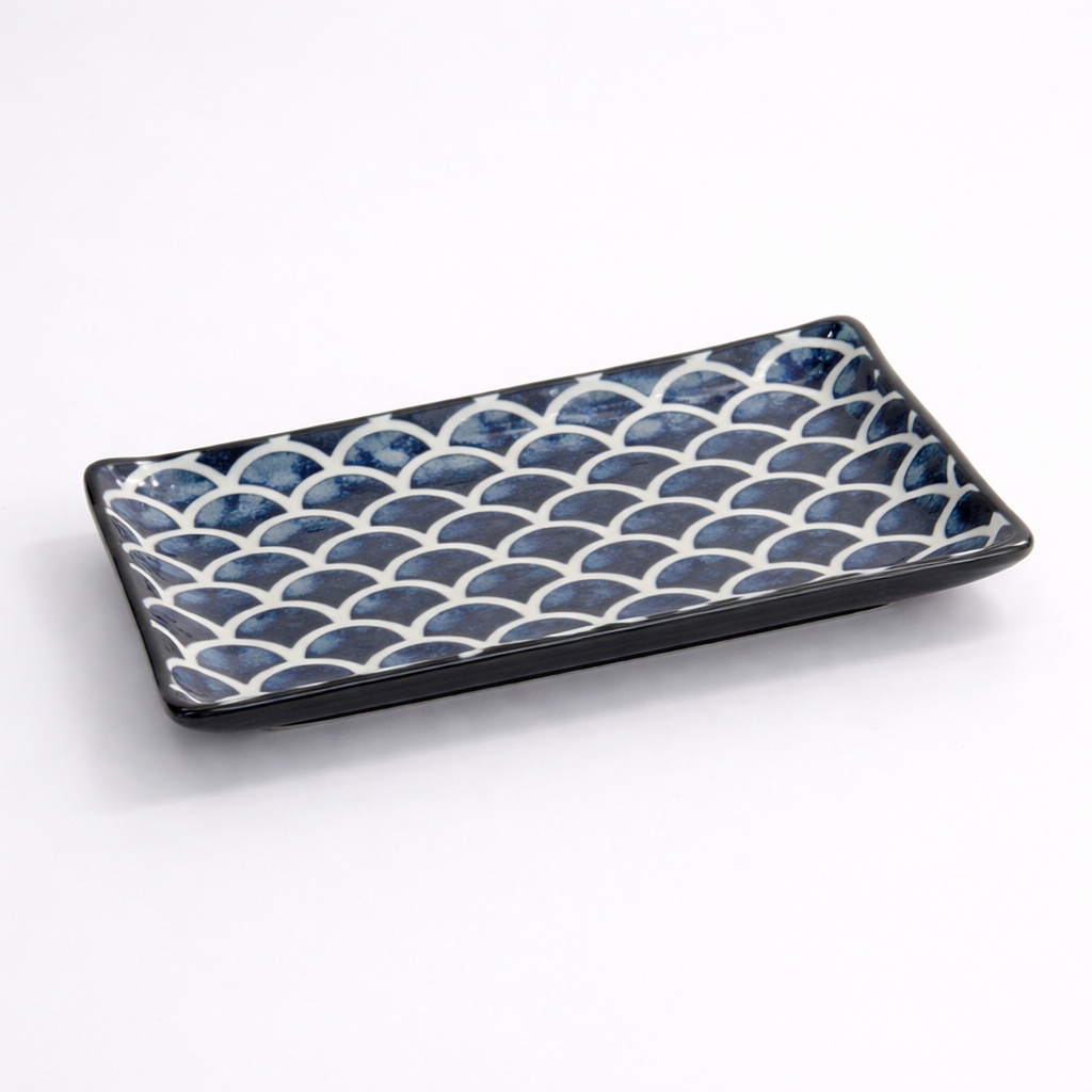 Cobalt Blue Mermaid Design Plate 22x13x2cm 6/48