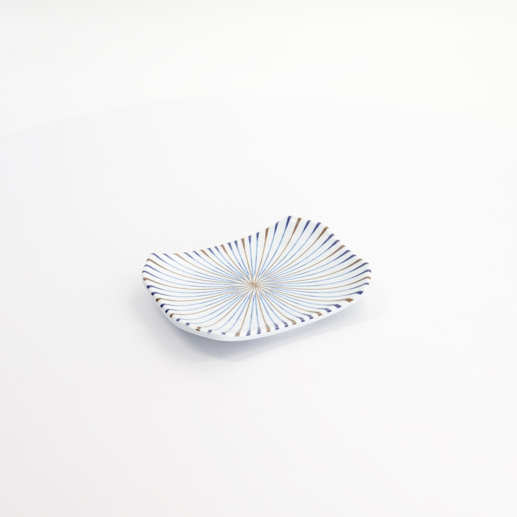 Melamine Tokusa Rectangular Plate 15.8x11.5x2.3cm YA91 12/96