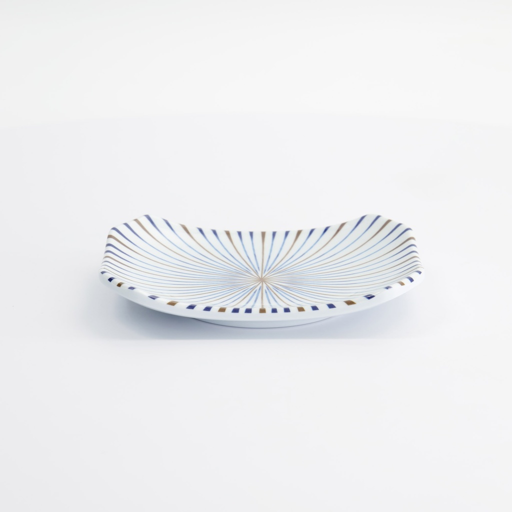 Melamine Tokusa Rectangular Plate 15.8x11.5x2.3cm YA91 12/96