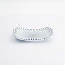 Melamine Tokusa Rectangular Plate 15.8x11.5x2.3cm YA91 12/96