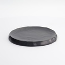 Melamine Iwate Black Round Plate Rock 23x23x2cm 13828-09 6/36
