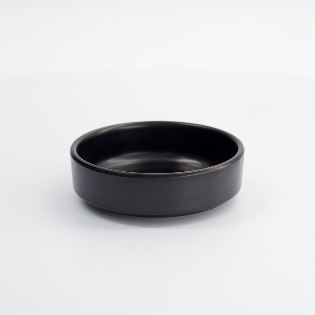 Melamine Iwate Black Round Plate 12.7x12.7x4cm 13853-05 12/96