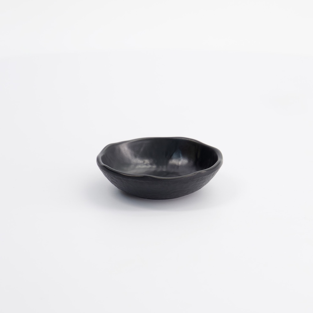 Melamine Iwate Black Sauce Dish 8.2x8.2x2.3cm 50ML P10017 48/384