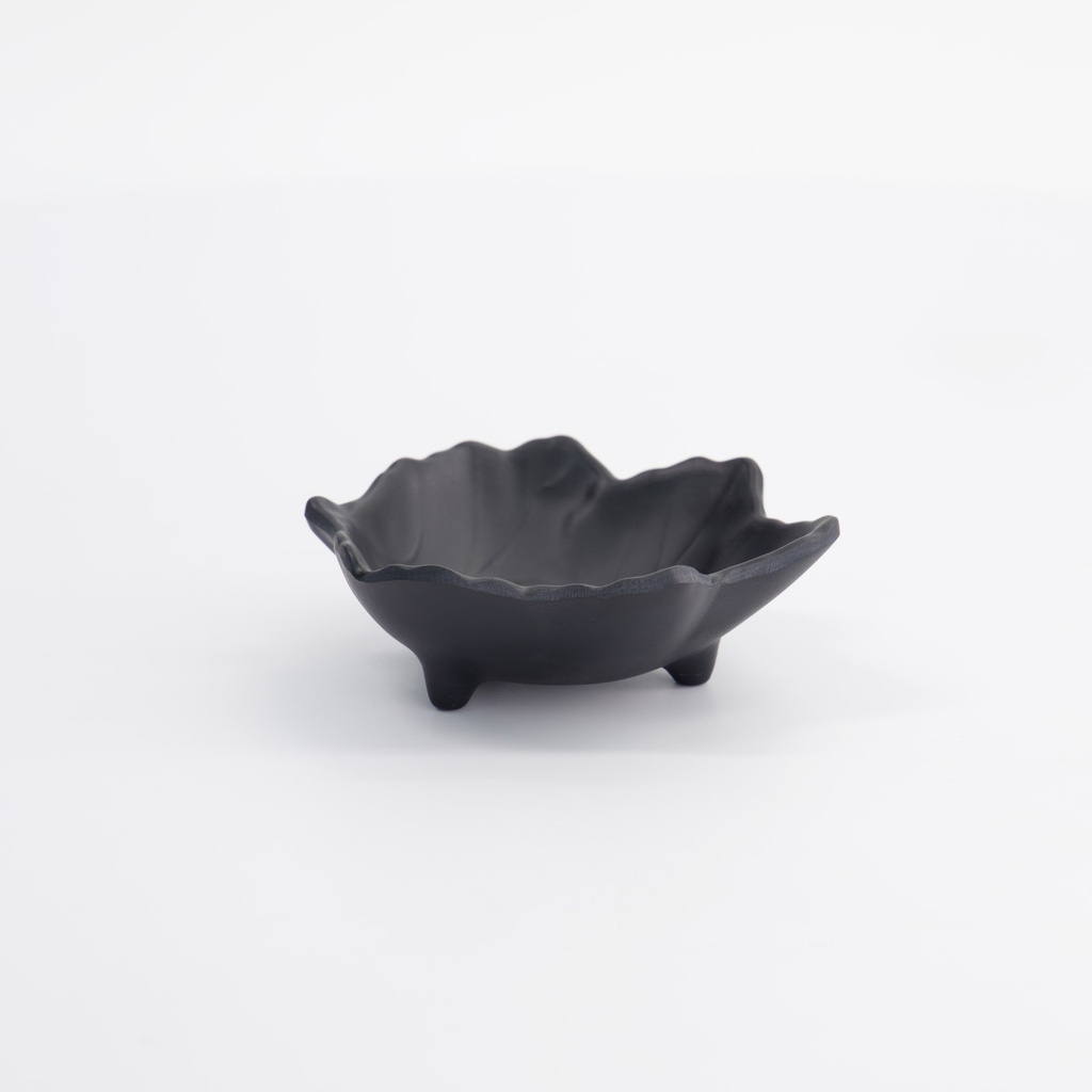 Melamine Iwate Black Sauce Dish Leaf 10x8x3cm 55ML 10206 24/288 