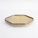 Bamboo Hexagon Plate 20x18.9x2.5cm 13833-08 6/96 