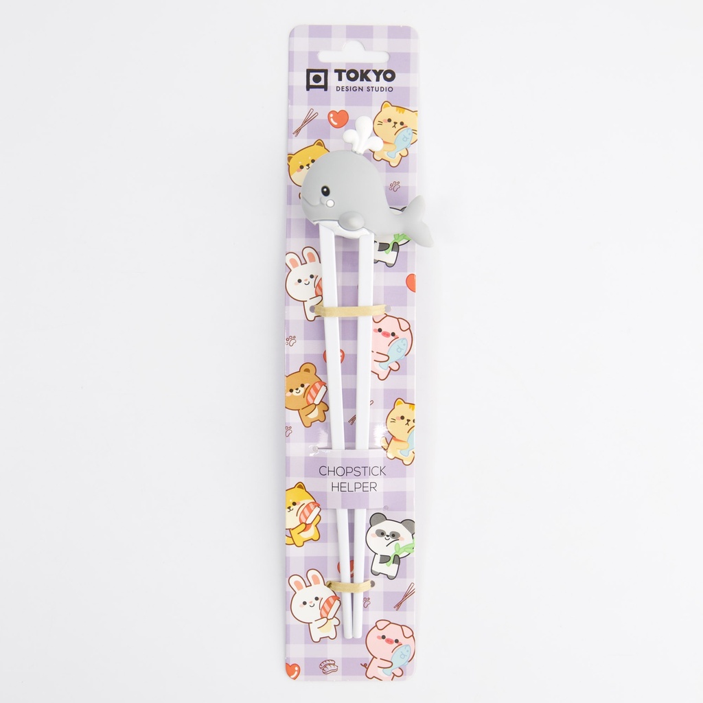 Children Chopsticks Whale Grey 22cm 33323 6/240  